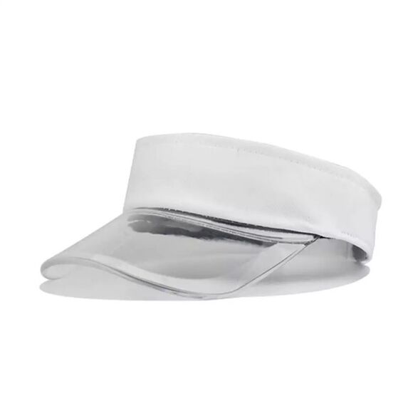 🆕White Tinted Brim Sun Visor Hat - Picture 1 of 4